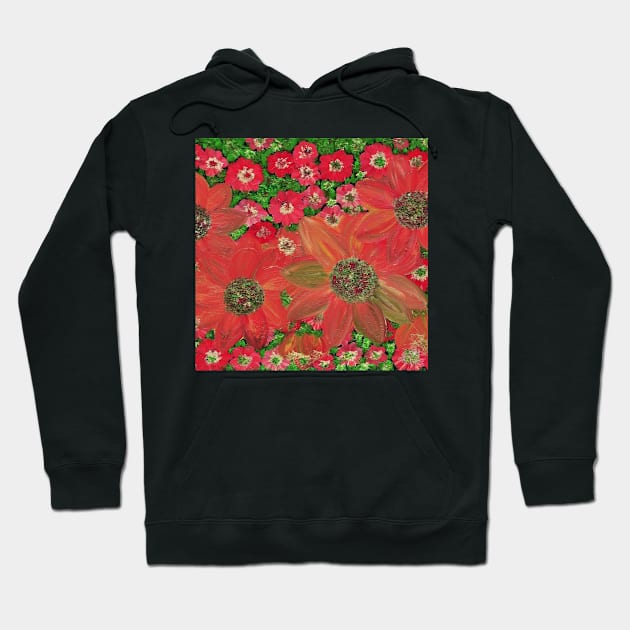 red flowers Hoodie by YKWON